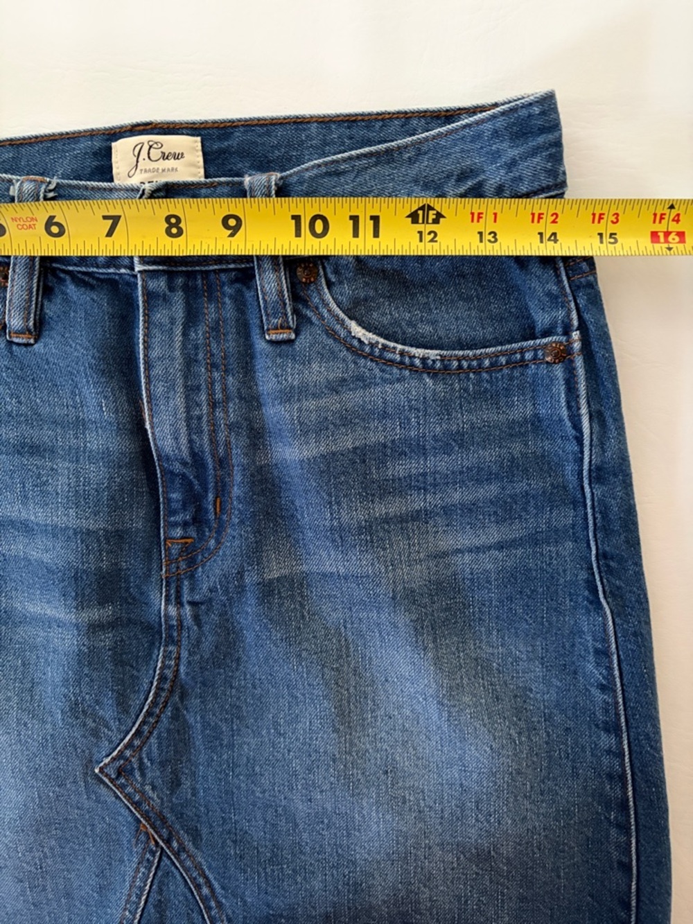 J. Crew Denim Mini Jean Skirt Blue 100% Cotton Size 26 size XS - Picture 7 of 12